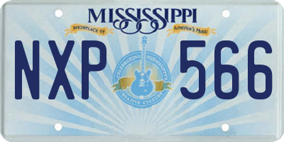 MS license plate NXP566