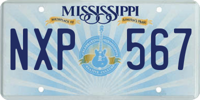 MS license plate NXP567