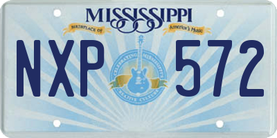 MS license plate NXP572
