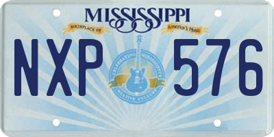 MS license plate NXP576