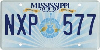 MS license plate NXP577