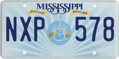 MS license plate NXP578