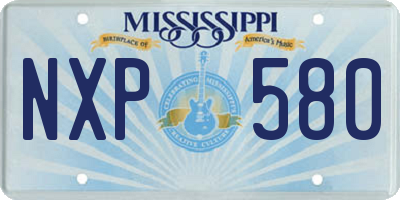MS license plate NXP580