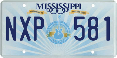 MS license plate NXP581