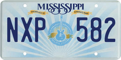 MS license plate NXP582
