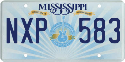 MS license plate NXP583