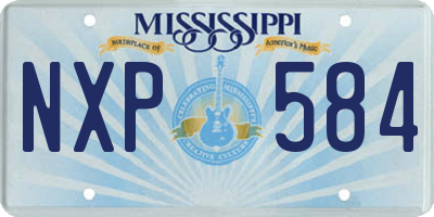 MS license plate NXP584