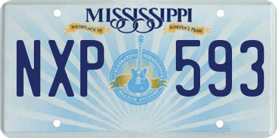 MS license plate NXP593