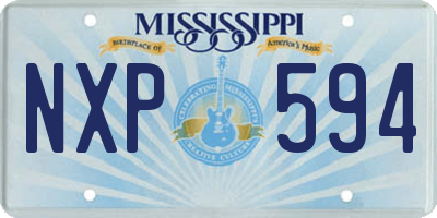 MS license plate NXP594