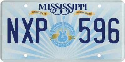 MS license plate NXP596
