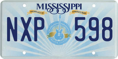 MS license plate NXP598