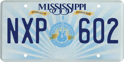 MS license plate NXP602