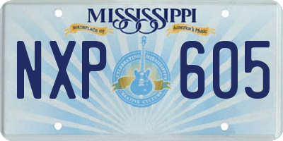 MS license plate NXP605