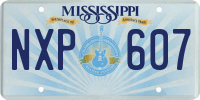 MS license plate NXP607