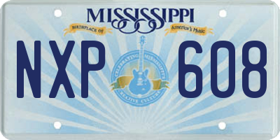 MS license plate NXP608