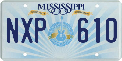 MS license plate NXP610