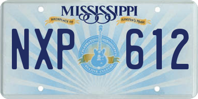 MS license plate NXP612