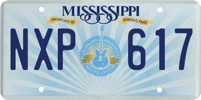 MS license plate NXP617