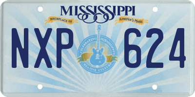 MS license plate NXP624