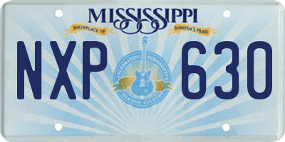 MS license plate NXP630