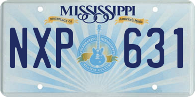 MS license plate NXP631