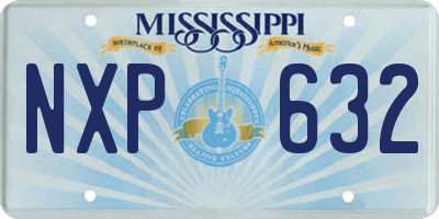 MS license plate NXP632