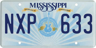 MS license plate NXP633