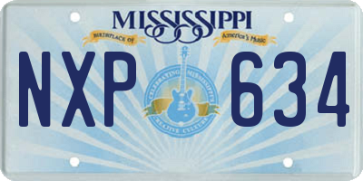 MS license plate NXP634