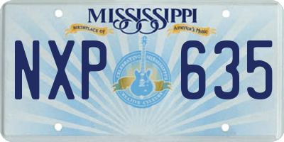 MS license plate NXP635