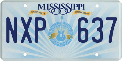 MS license plate NXP637
