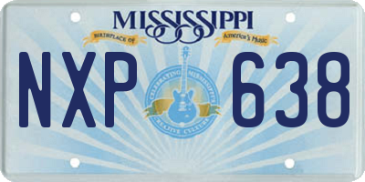 MS license plate NXP638
