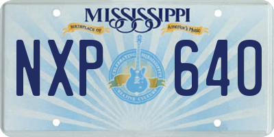 MS license plate NXP640