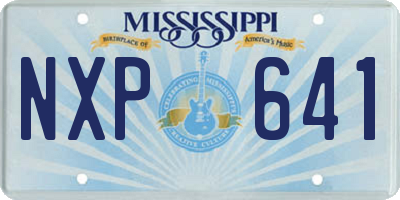 MS license plate NXP641