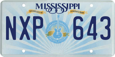 MS license plate NXP643