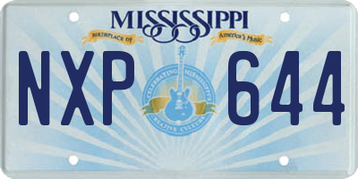 MS license plate NXP644
