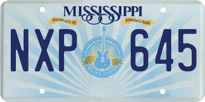 MS license plate NXP645