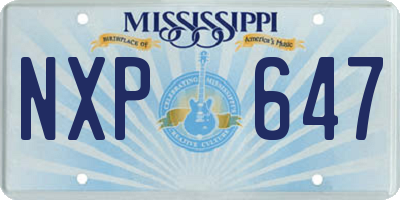 MS license plate NXP647
