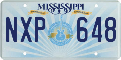 MS license plate NXP648