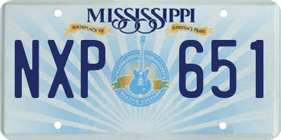 MS license plate NXP651