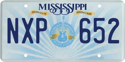 MS license plate NXP652