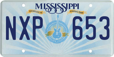 MS license plate NXP653