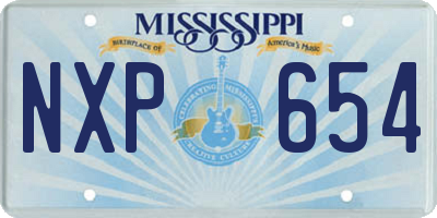 MS license plate NXP654