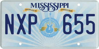 MS license plate NXP655