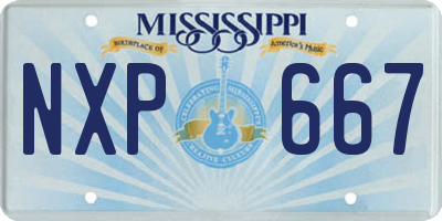 MS license plate NXP667