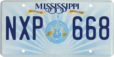 MS license plate NXP668