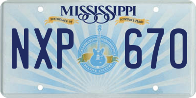 MS license plate NXP670