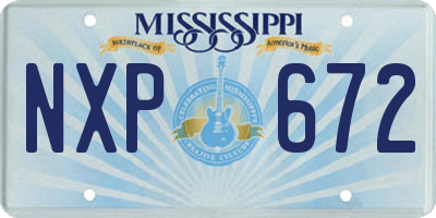 MS license plate NXP672