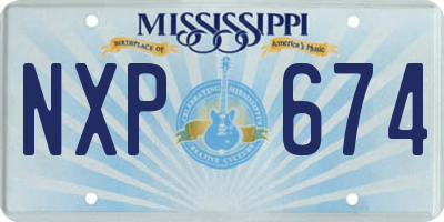 MS license plate NXP674