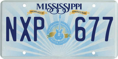 MS license plate NXP677