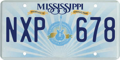 MS license plate NXP678